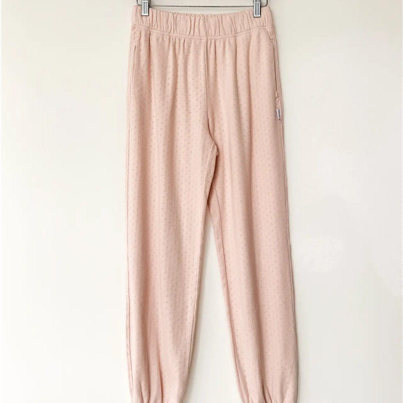 Pointelle Serene Jogger - Baby Pink
