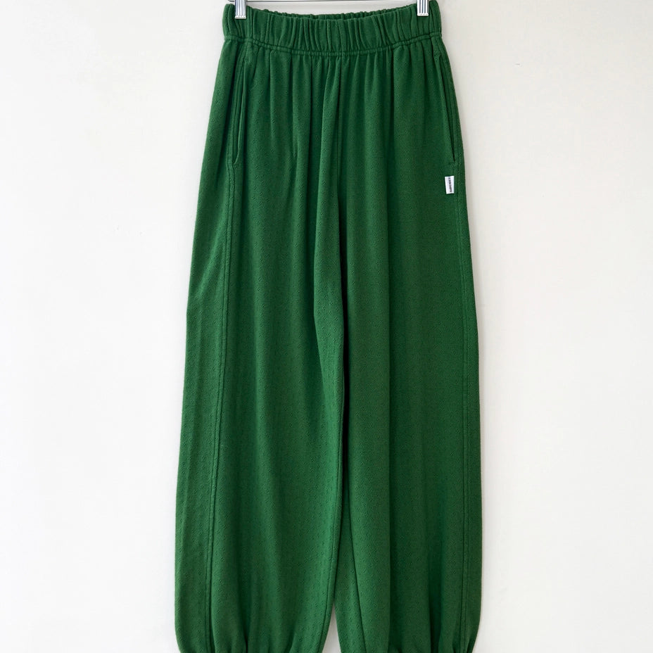 Pointelle Balloon Pants - Moss