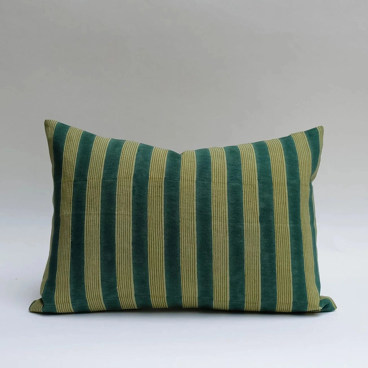 Eli - Hand Block-printed Linen Pillowcase (Forest)