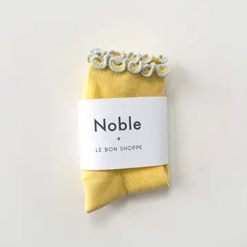 The Petite Ruffled Modal Socks