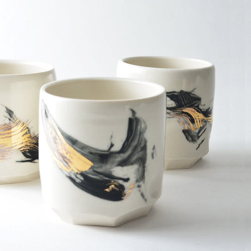 Altered Tumbler - Black & Gold
