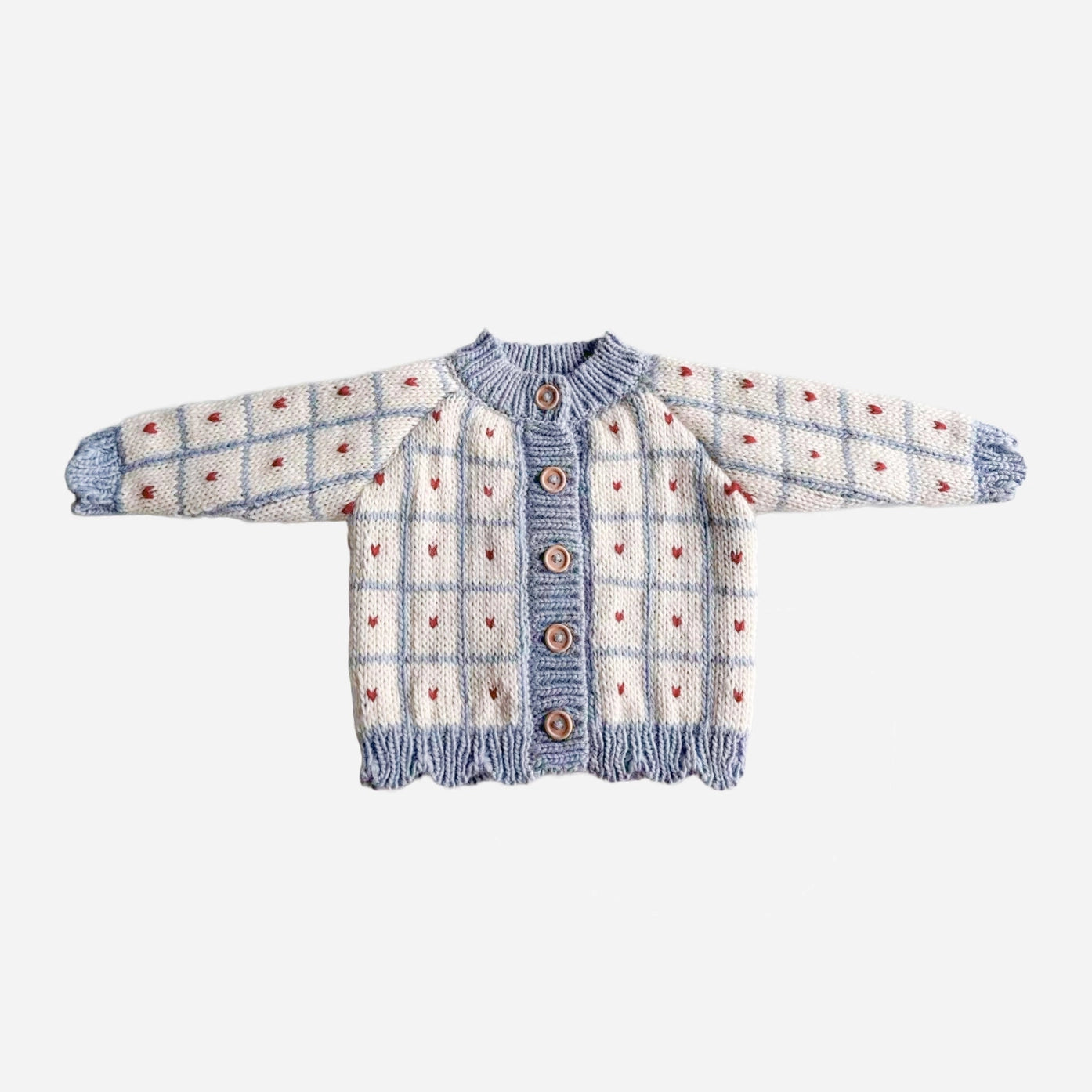 Windowpane Cardigan Pink Checkered Baby Gift Fall Girl (Copy)