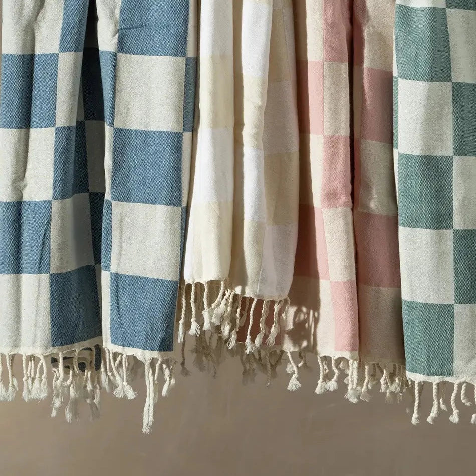 Saarde Sicily Turkish Beach Towel - Storm Blue