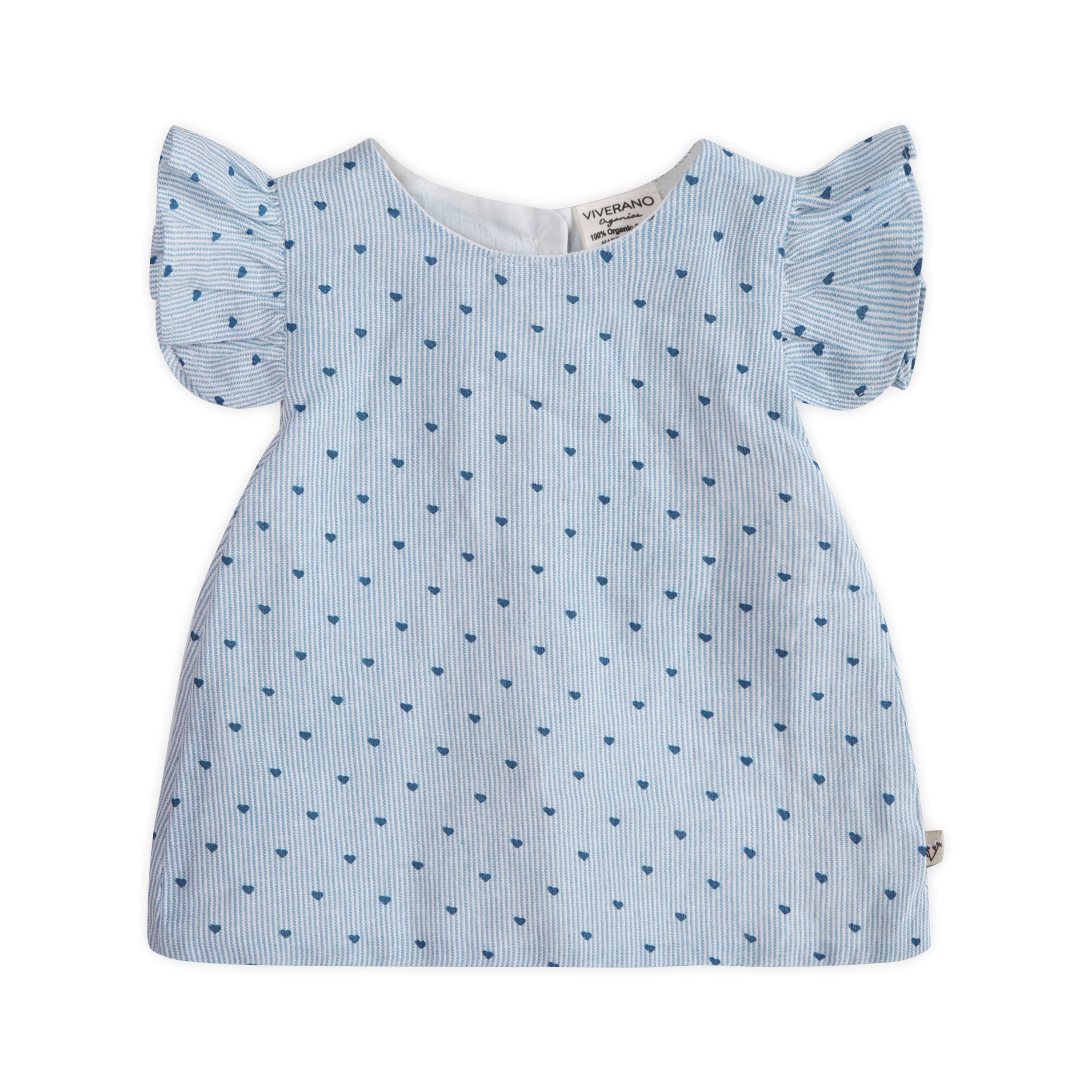 Emery Hearts Baby Ruffled Sleeve Top + Bloomer (Organic)