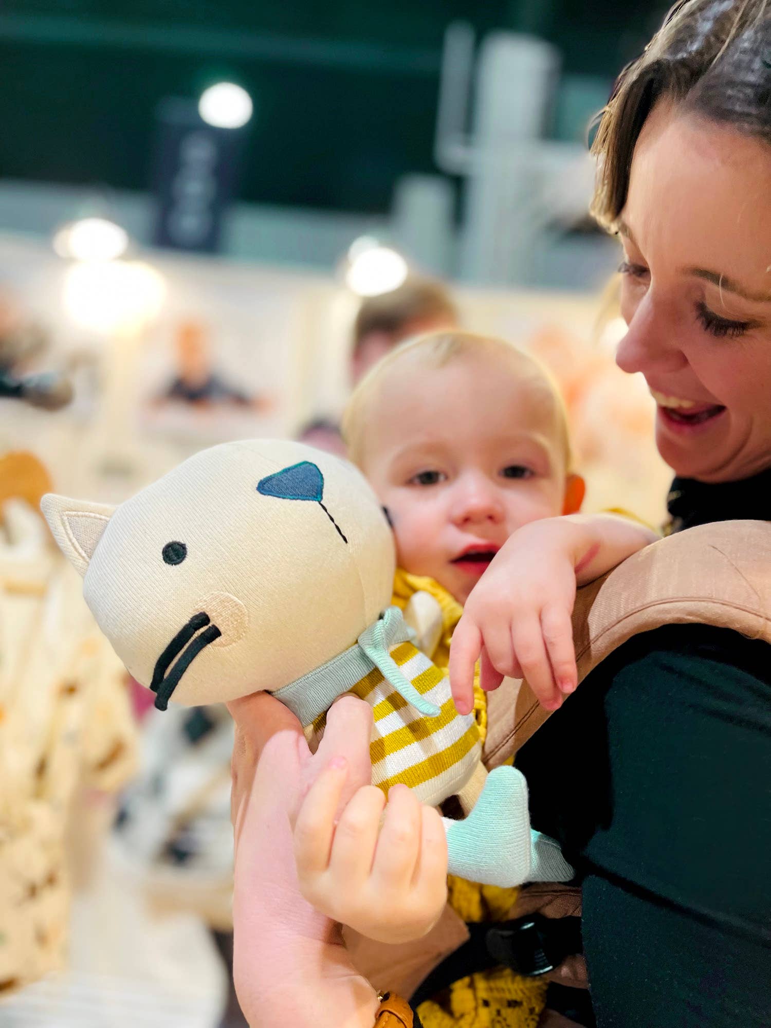 Remi Cat- Organic Fine Knit Stuffed Animal Baby Toy