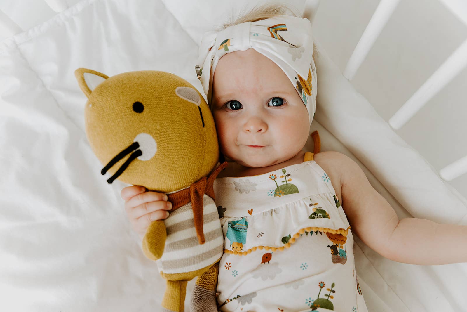 Remi Cat- Organic Fine Knit Stuffed Animal Baby Toy