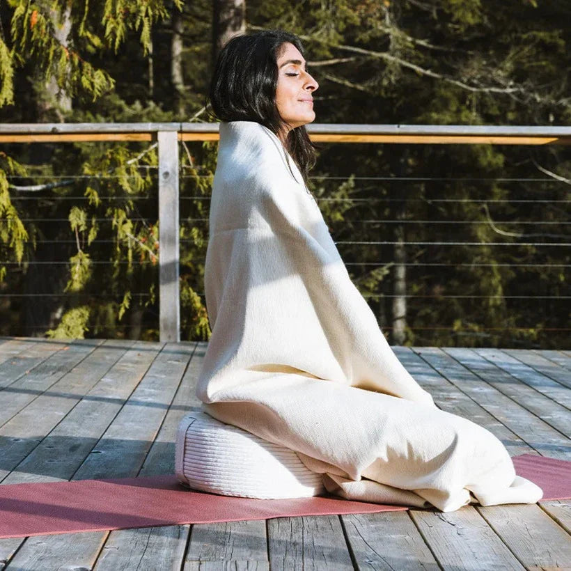 B Yoga Corduroy Mod Meditation Cushion-Birch
