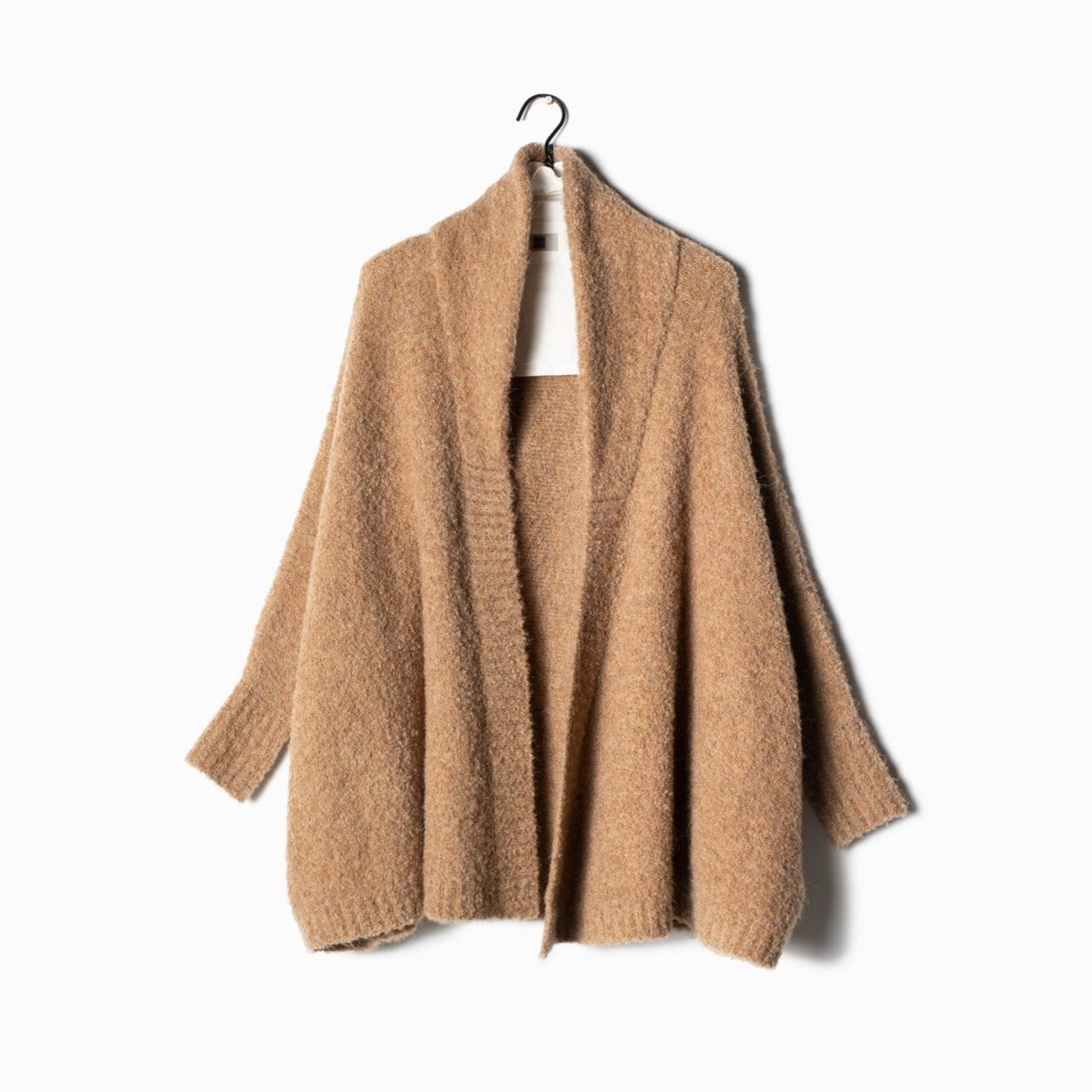 Look by M Cotton Candy Cape Cardigan - Camel