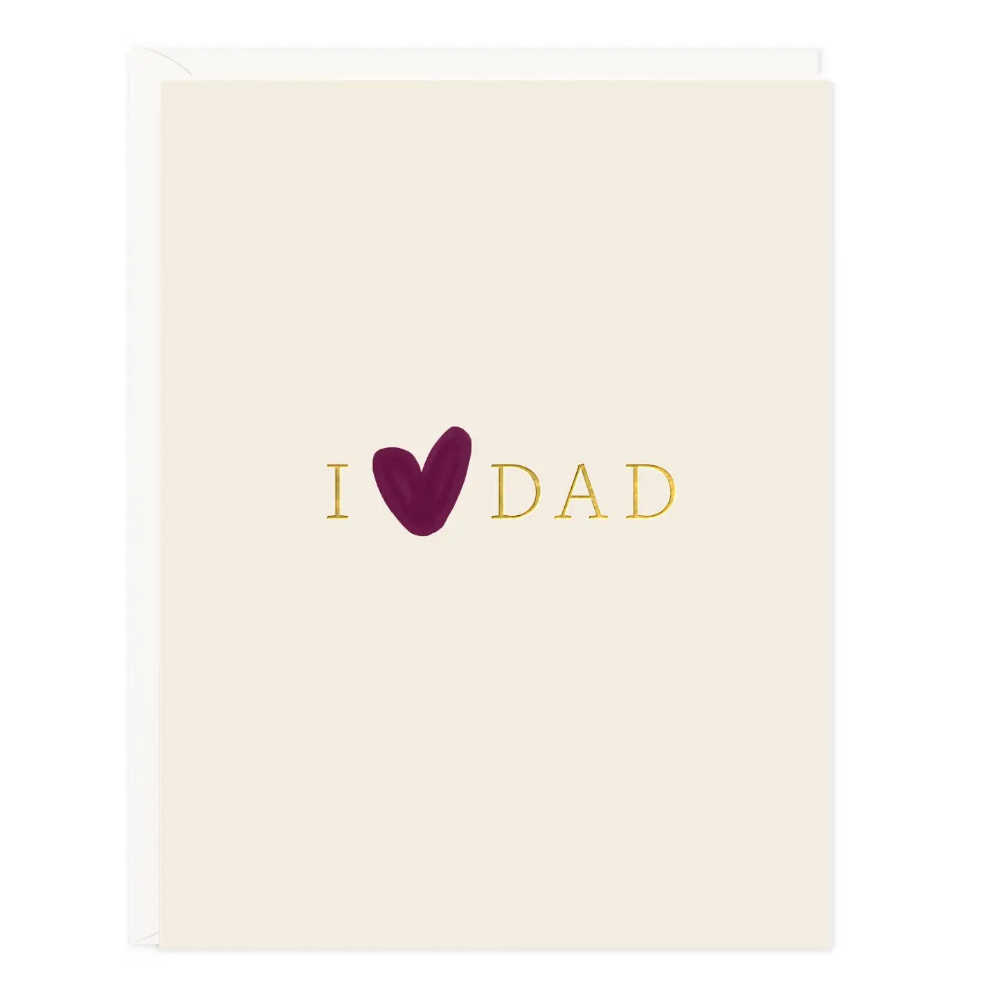 Ramona & Ruth Dad Heart Cream Card