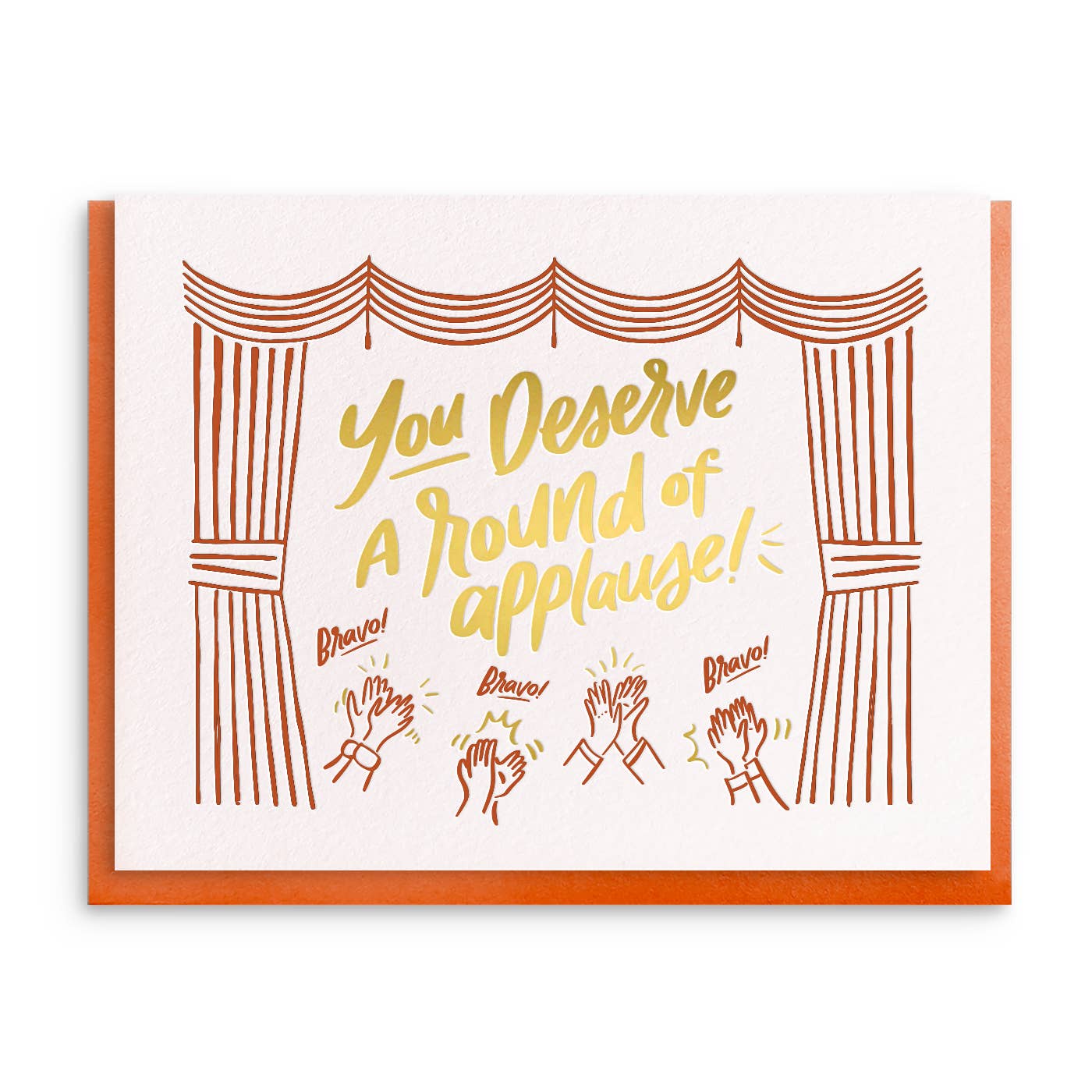 Applause  - Letterpress Congratulations Greeting Card