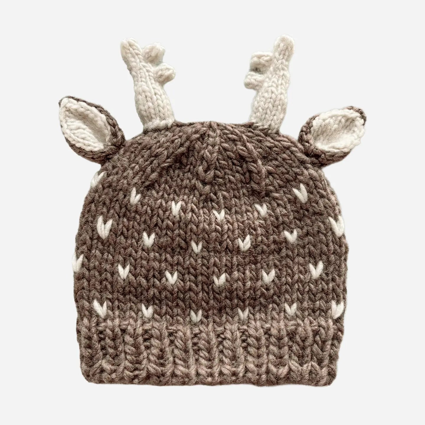 Sawyer Deer Hat Tan Woodland Brown Baby Beanie Photoshoot