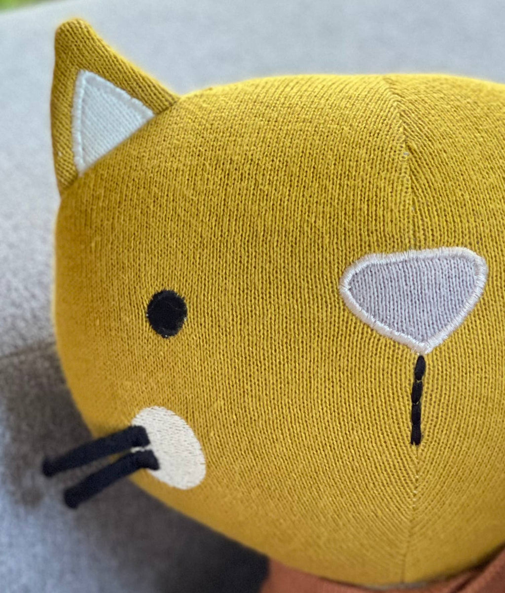 Remi Cat- Organic Fine Knit Stuffed Animal Baby Toy