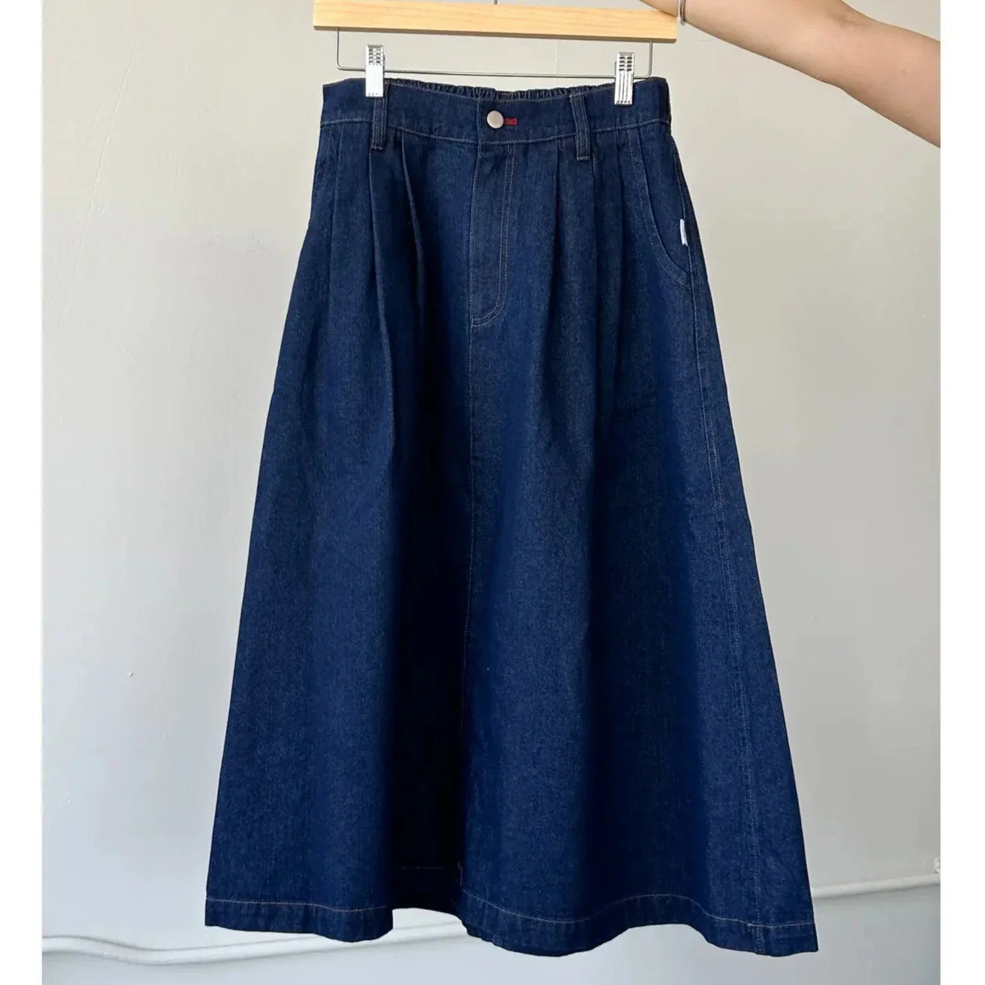 Long Farm Girl Skirt - Denim