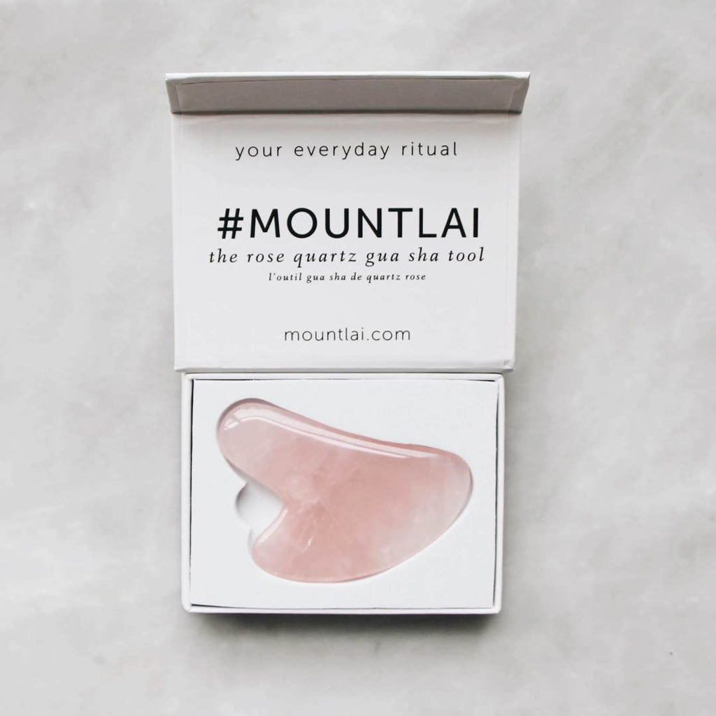 Mount Lai Rose Quartz Gua Sha Facial Lifting Tool