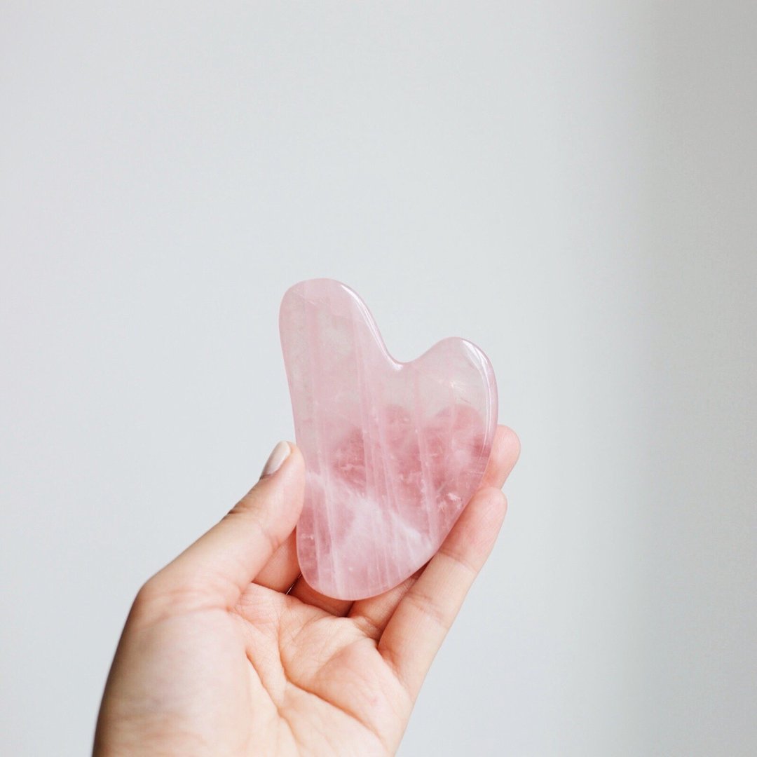 Mount Lai Rose Quartz Gua Sha Facial Lifting Tool