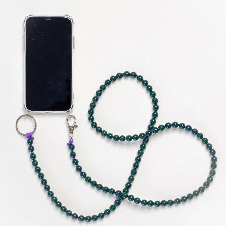 Handykette Long Phone/Key Holder - Dark Green/Purple