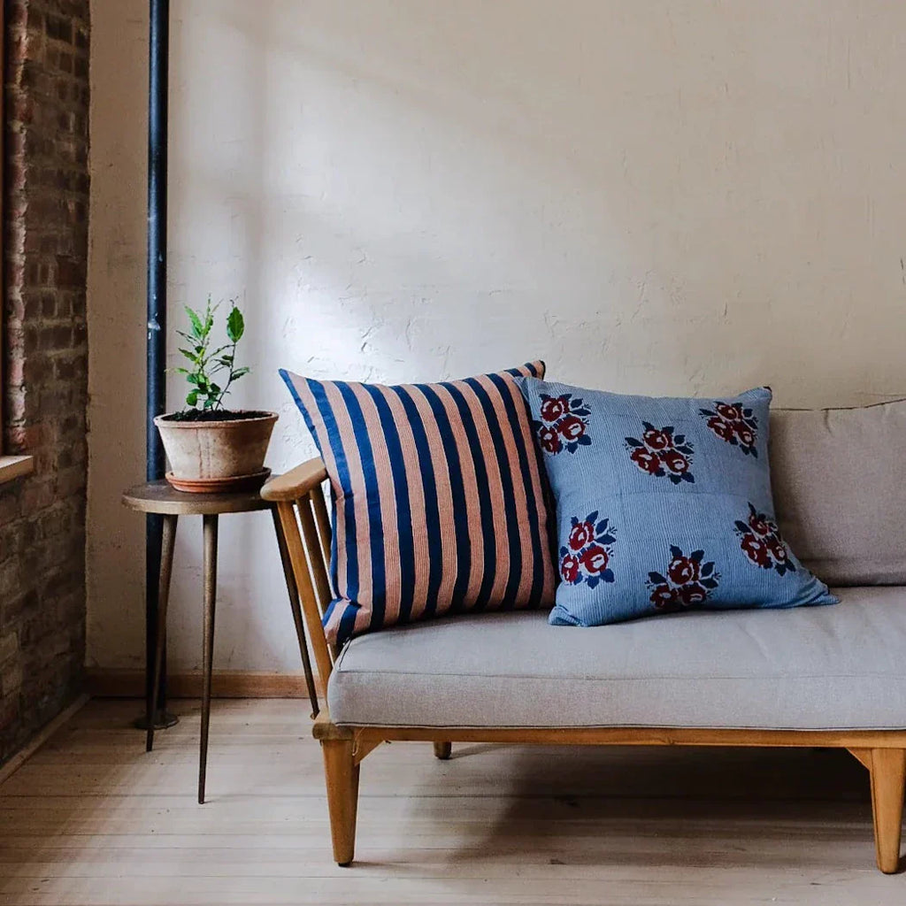 Soil to Studio INDU - Hand Block-printed Linen Pillow Case - Multiple Sizes