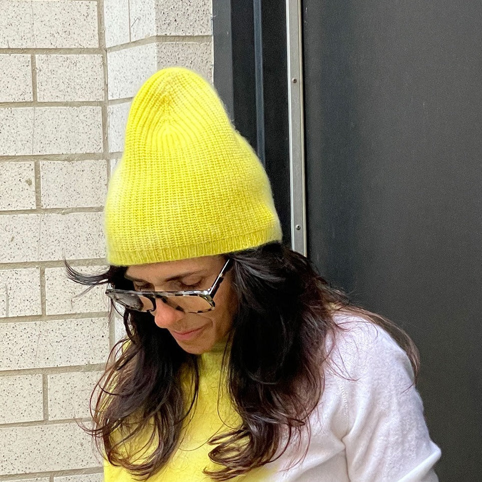 Cashmere Sunset Beanie - Lemon