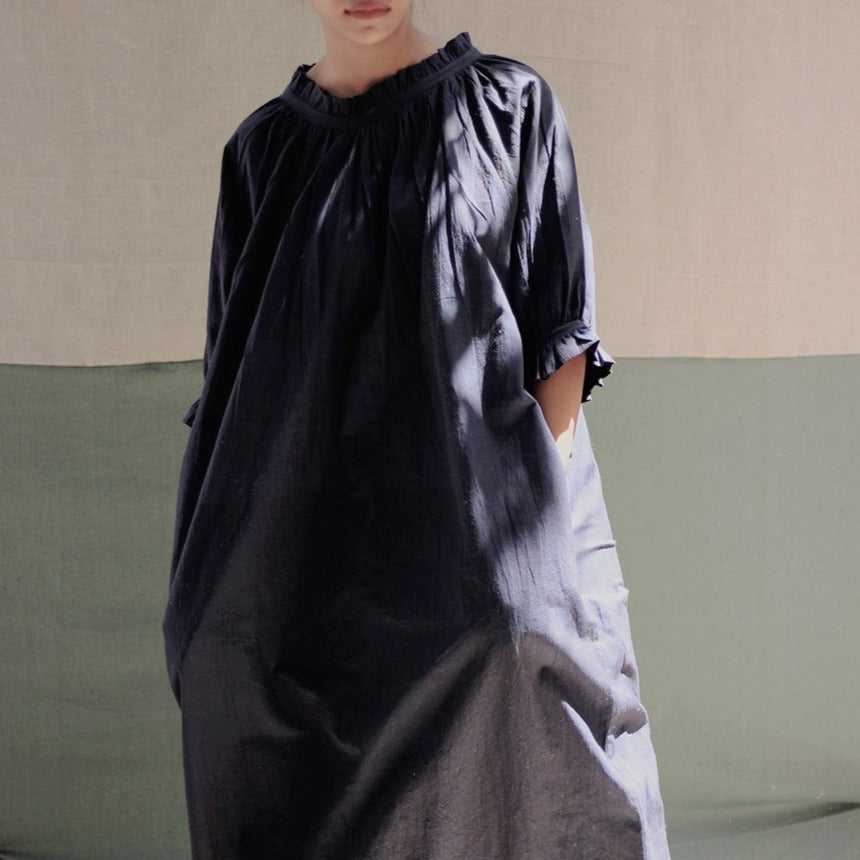 Runaway Bicycle JILL Cotton Dress - Arya Blue