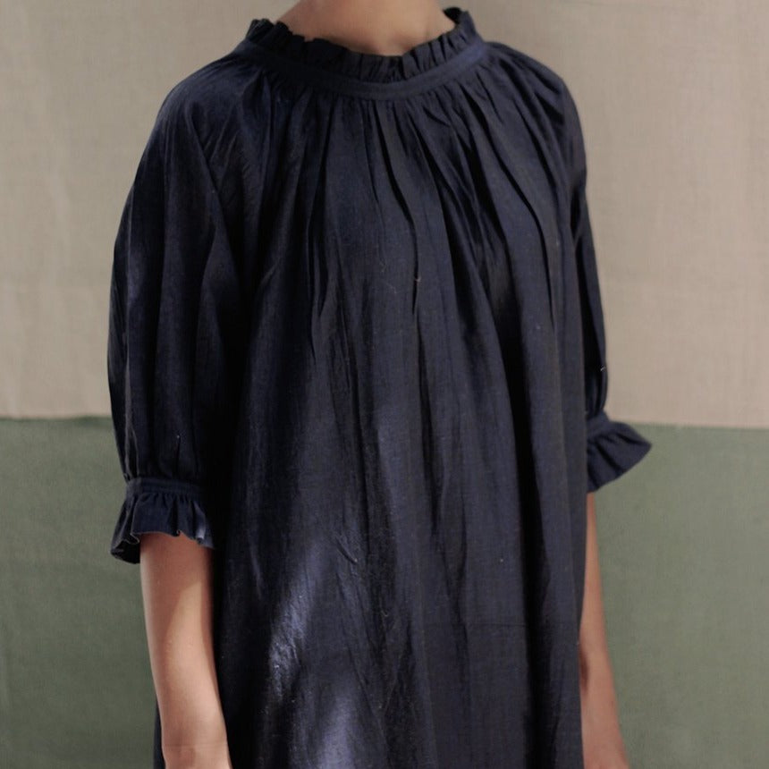 Runaway Bicycle JILL Cotton Dress - Arya Blue