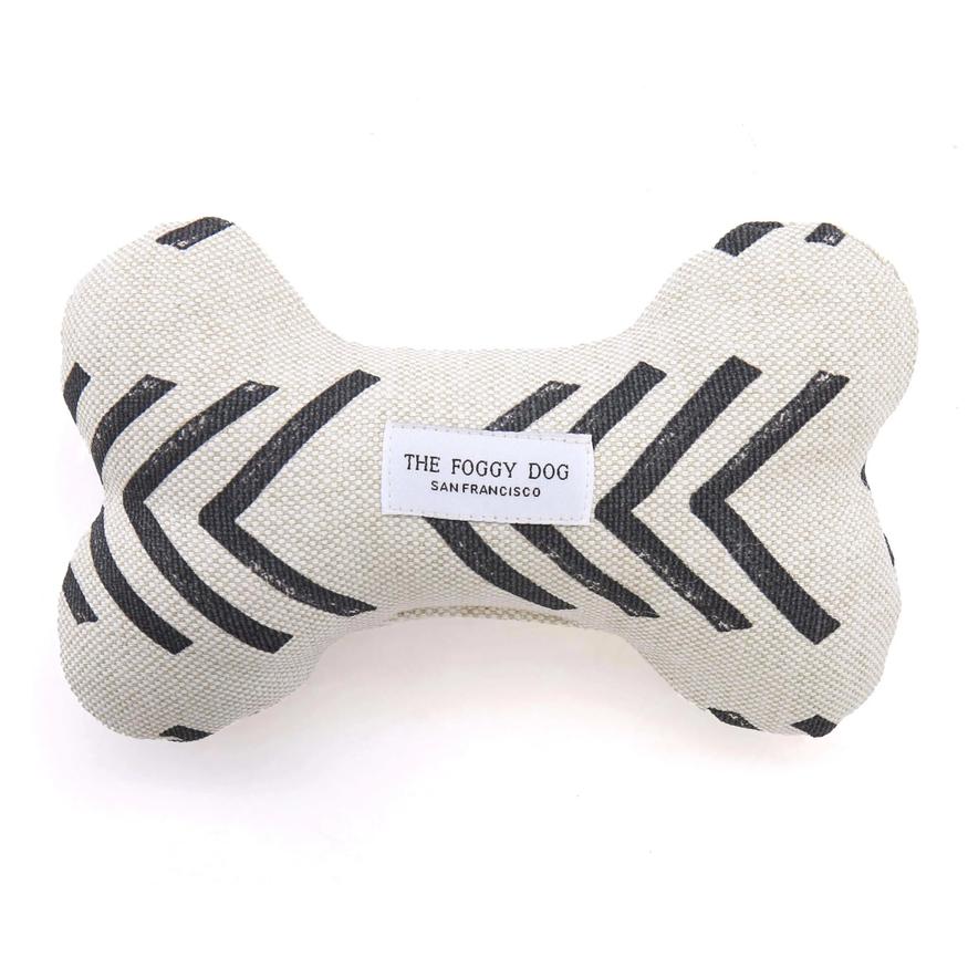 Modern Mud Cloth Dog Bone Squeaky Toy