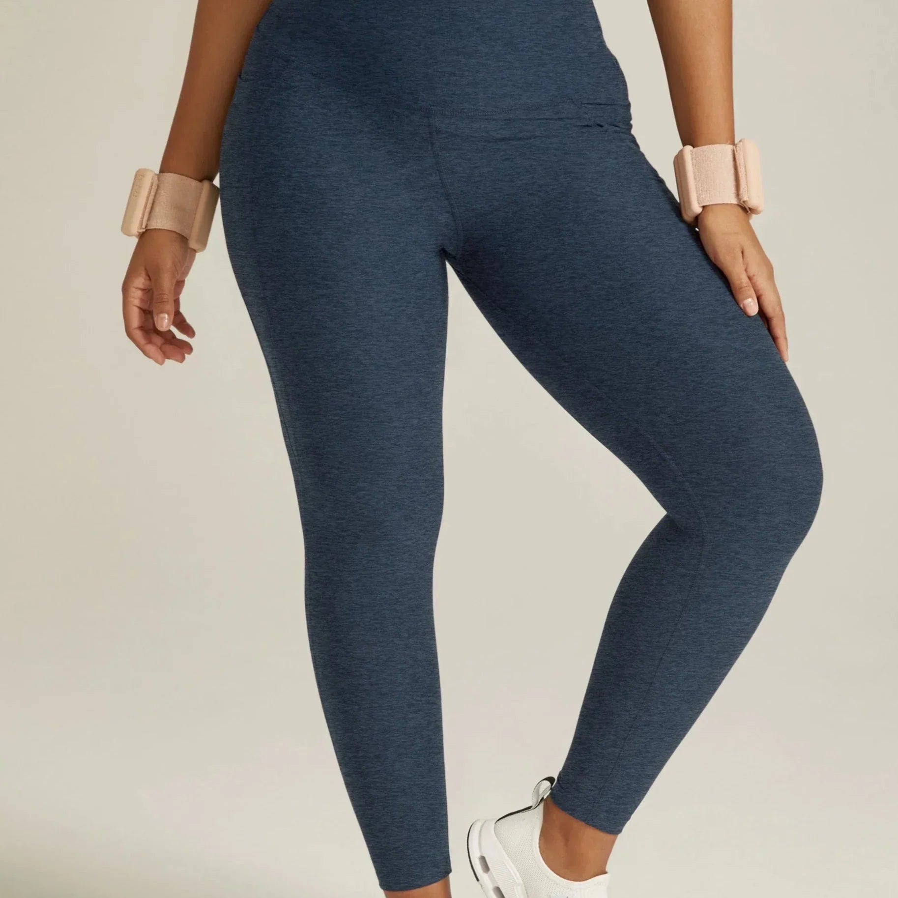 Beyond Yoga Spacedye Out of Pocket High Waisted Midi Legging - Nocturnal Navy