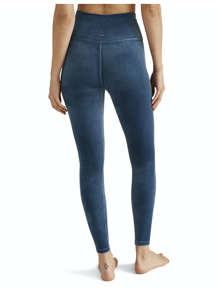 High Waisted Midi Legging - Blue Gem