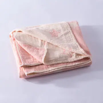 loom.ist - Muslin Star Baby Blanket - Pink