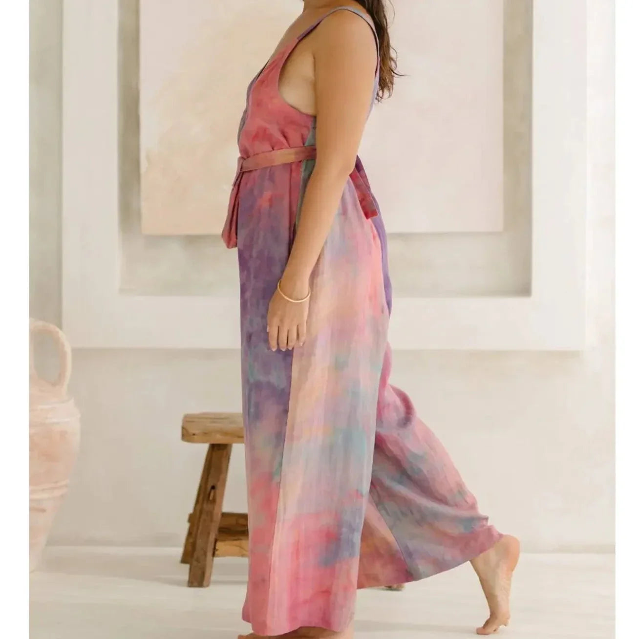 Myrah Penaloza Playsuit - Rainbow Plant Dyed