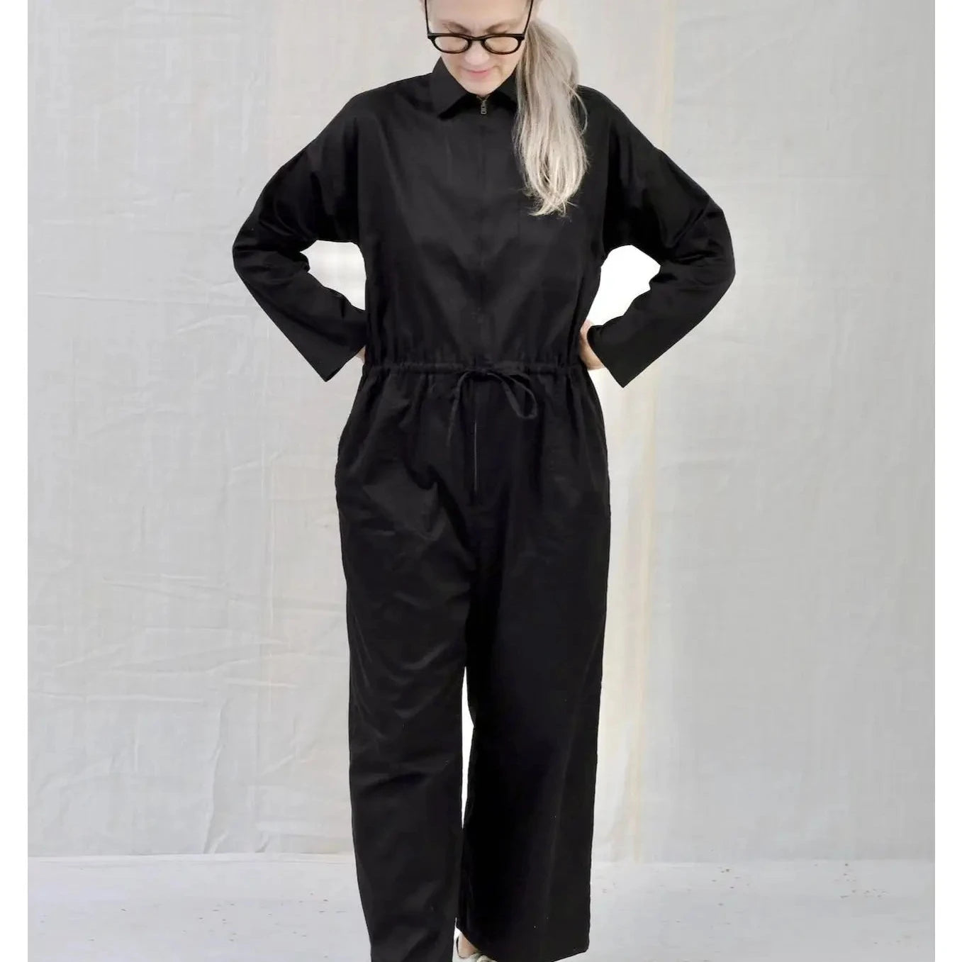 Sateen Coverall - Black