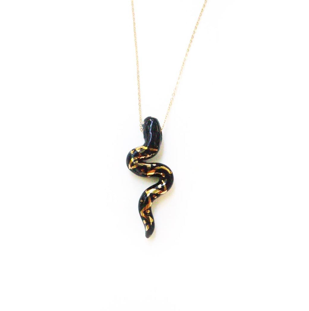 Serpent Pendant - Black