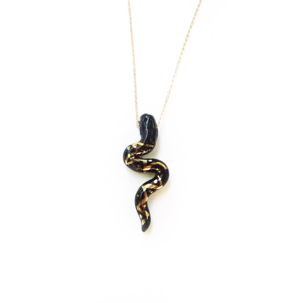 Serpent Pendant - Black