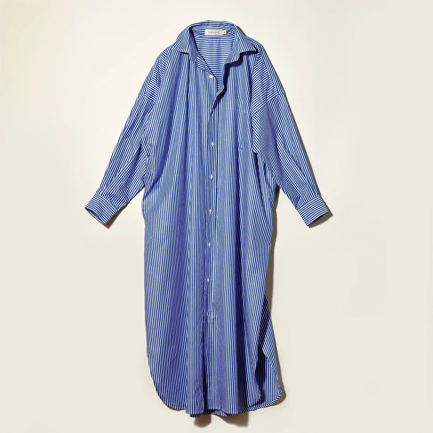 Mamene Phoebe Shirt Dress - Navy Poplin Stripe