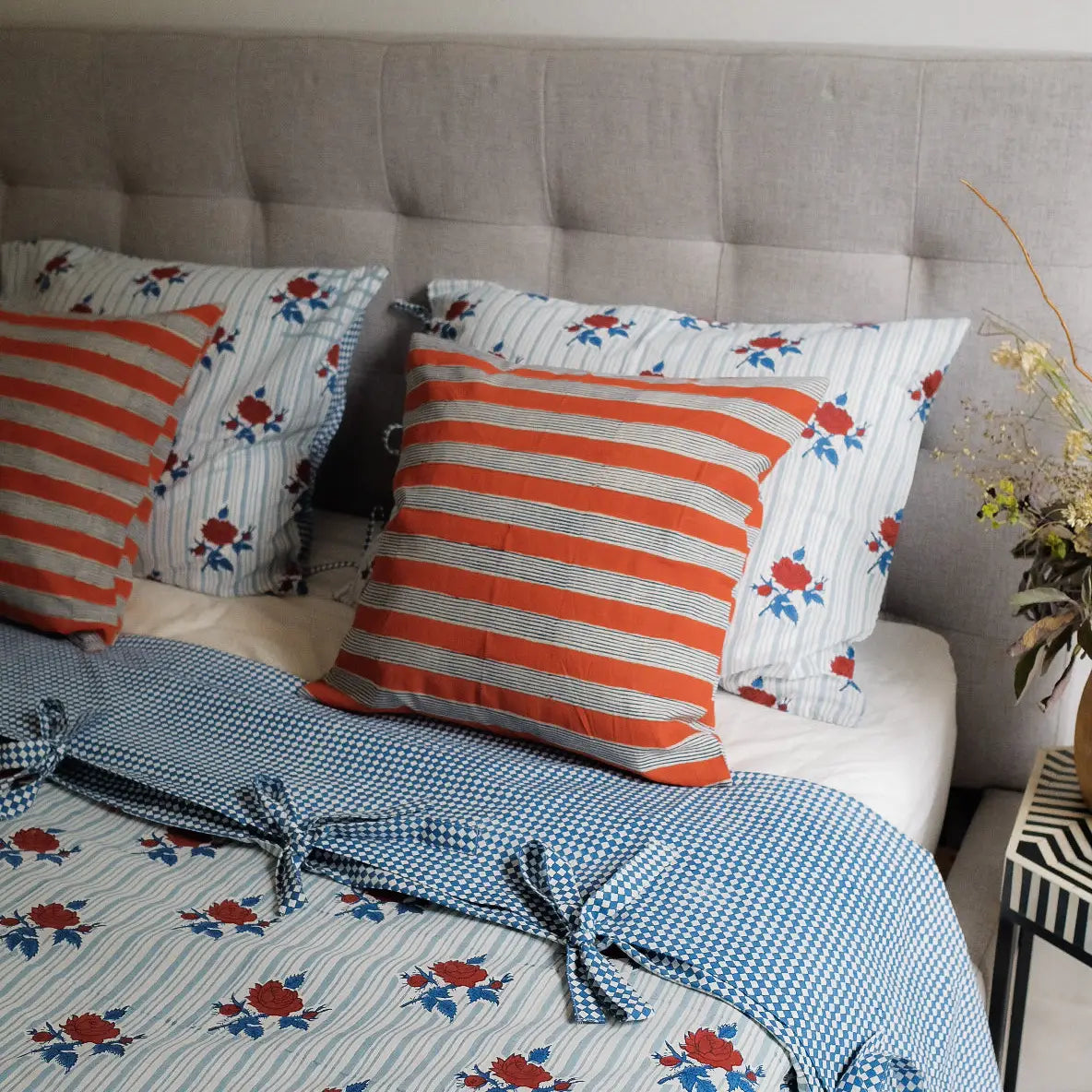 Soil to Studio SUPRIYA Block Printed Cotton Sham - Set of 2 King