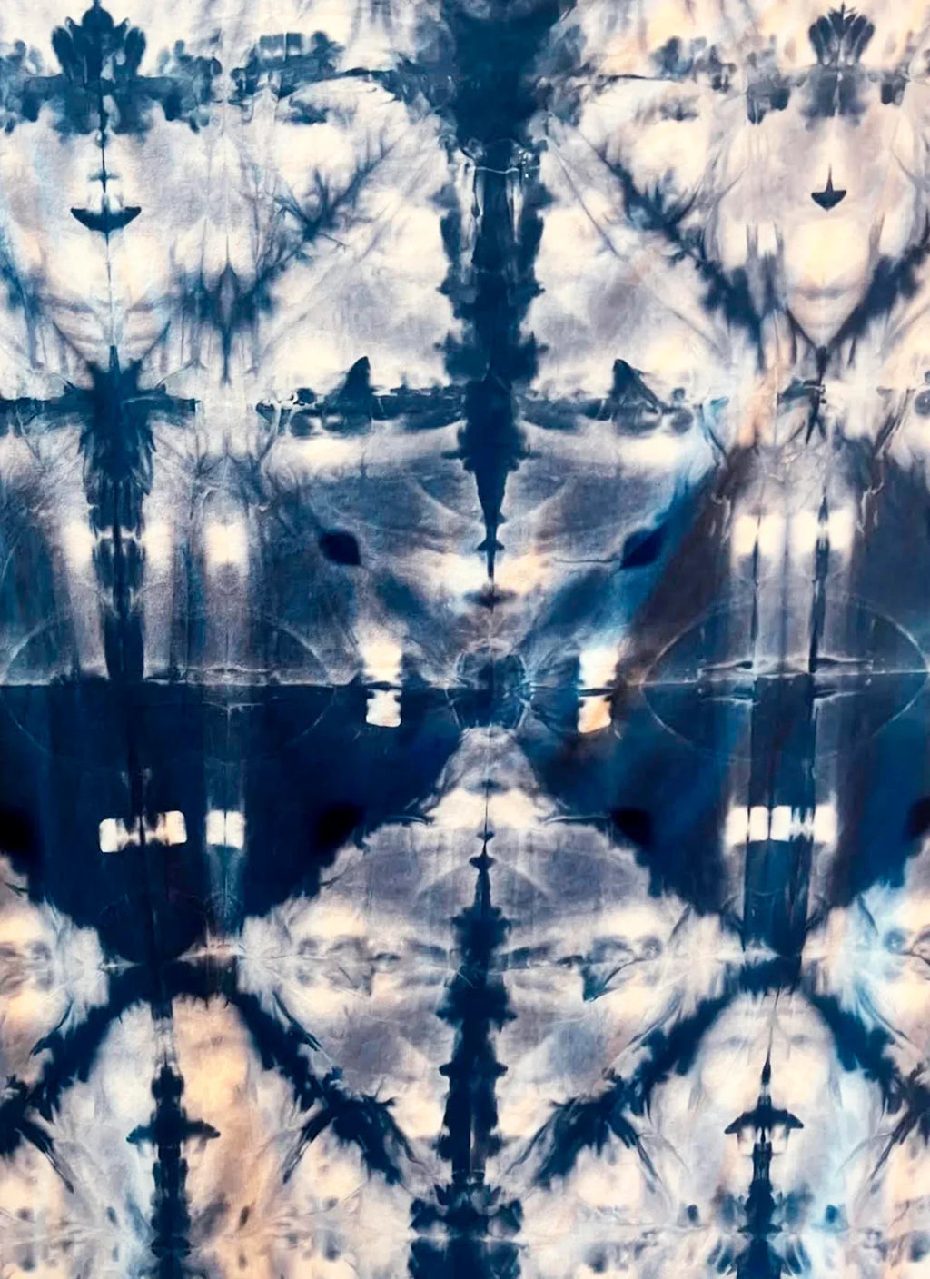 Raw Silk Beach Throw/Wrap - Indigo