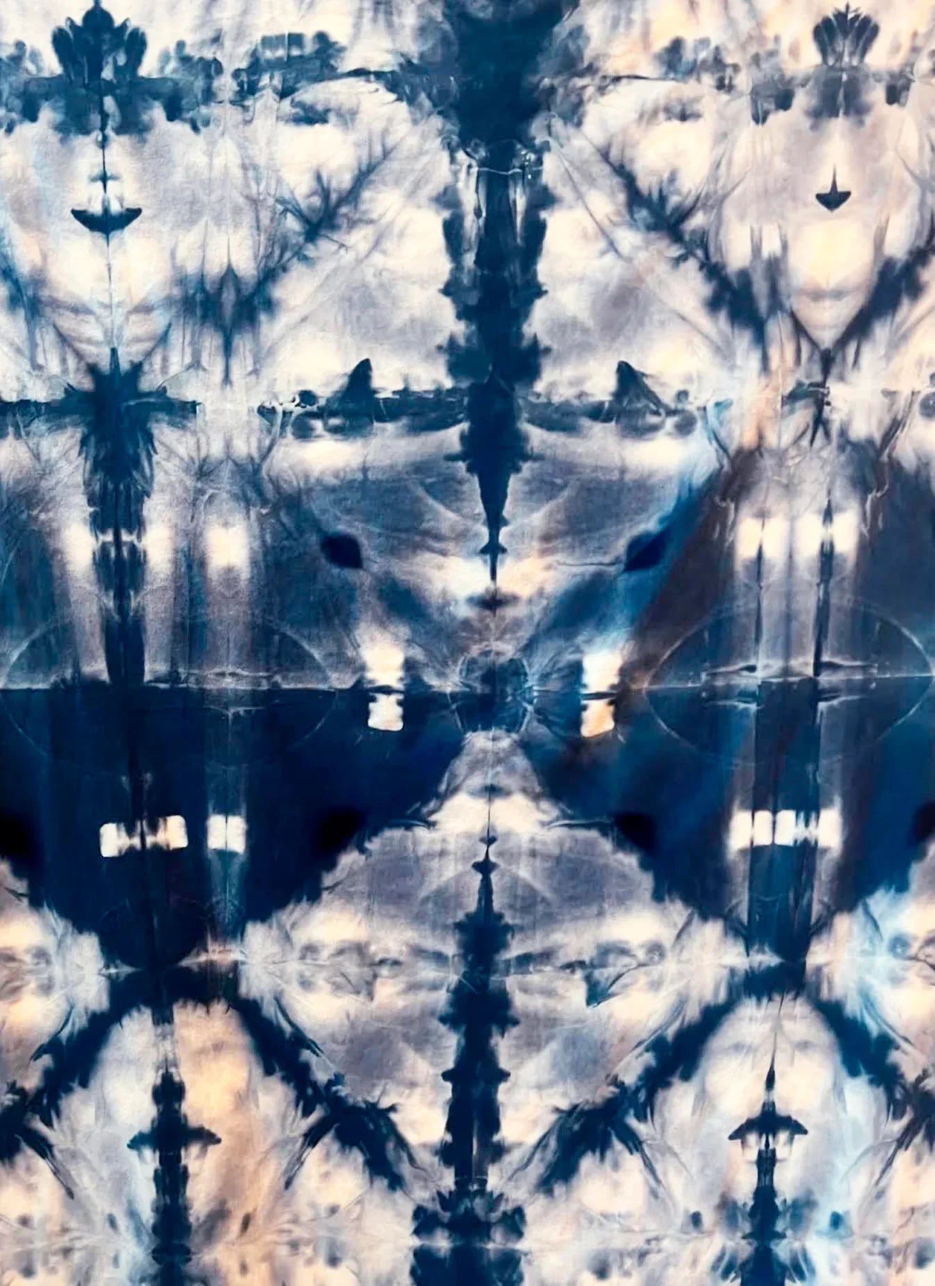 Raw Silk Beach Throw/Wrap - Indigo