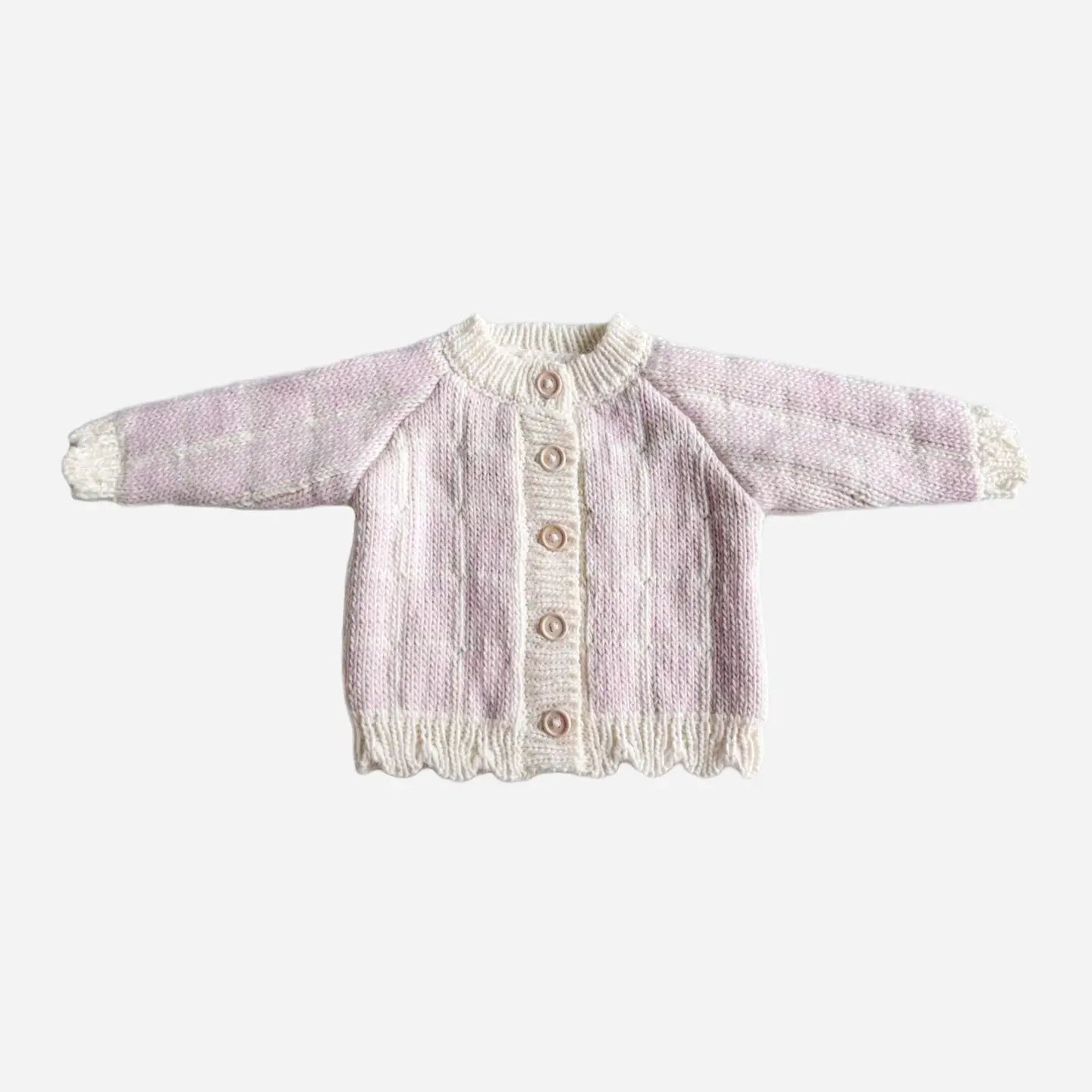 Windowpane Cardigan Pink Checkered Baby Gift Fall Girl